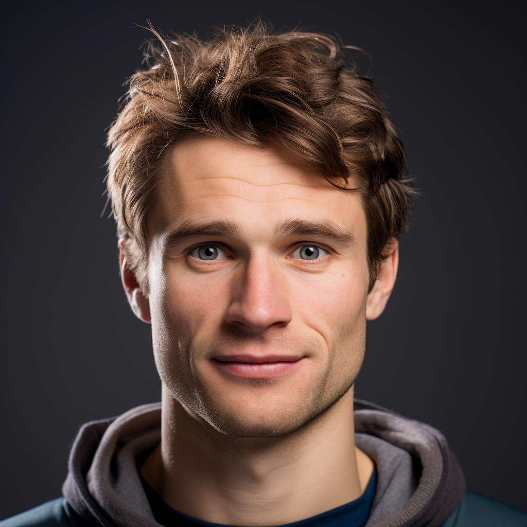 Eastern European Ice Hockey Player Headshot