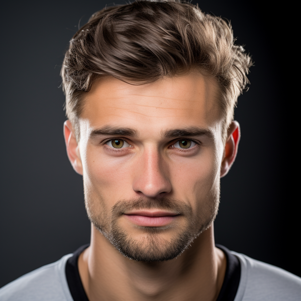 Ice Hockey Player Headshot