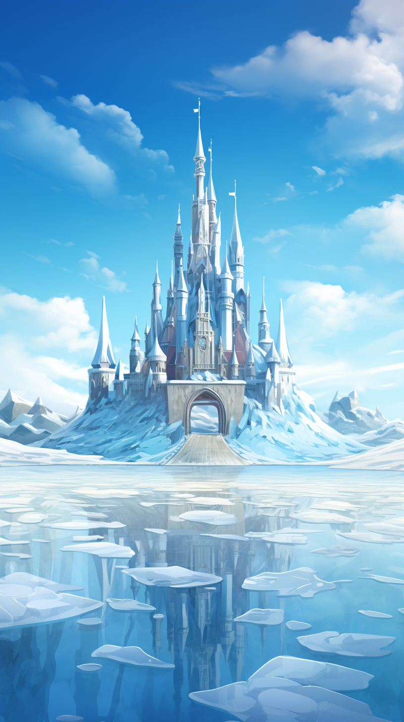 Ice World Castle in Royal Match Style