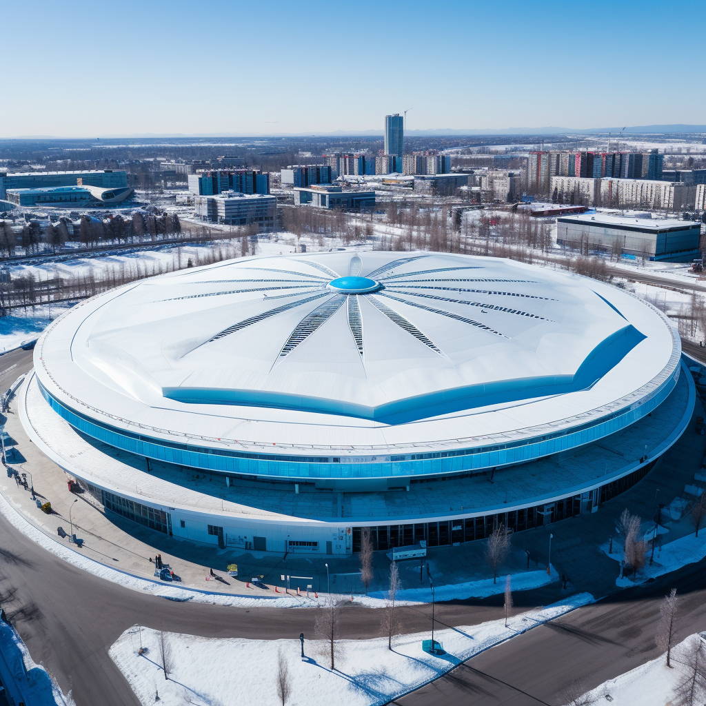 Ice Arena Above View