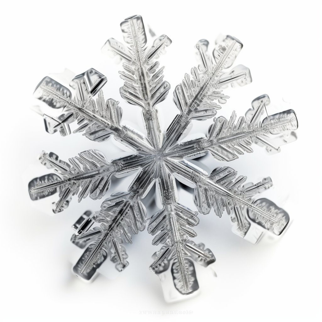 Beautiful snowflake made of ice