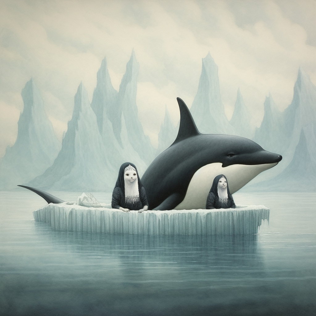 Majestic  Iceberg Orca Queen  artwork