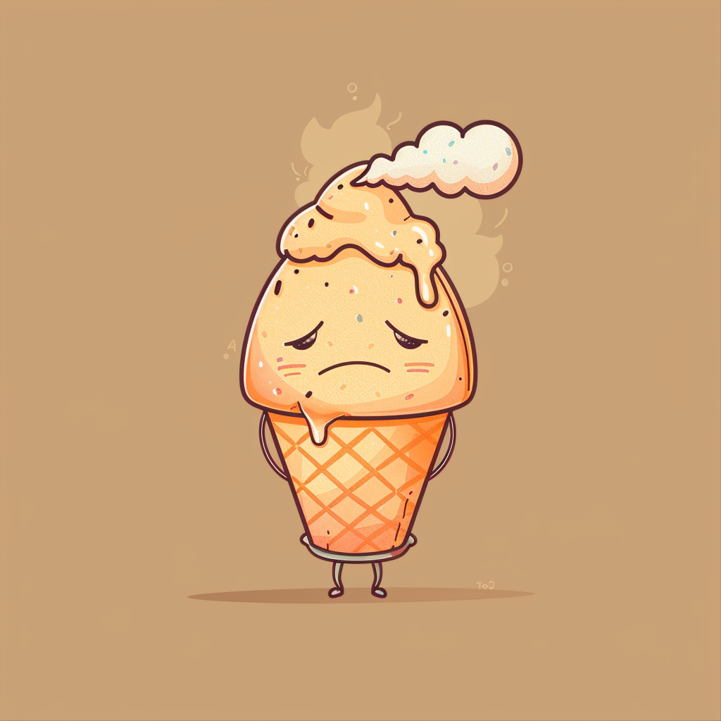 Cute ice cream cone logo