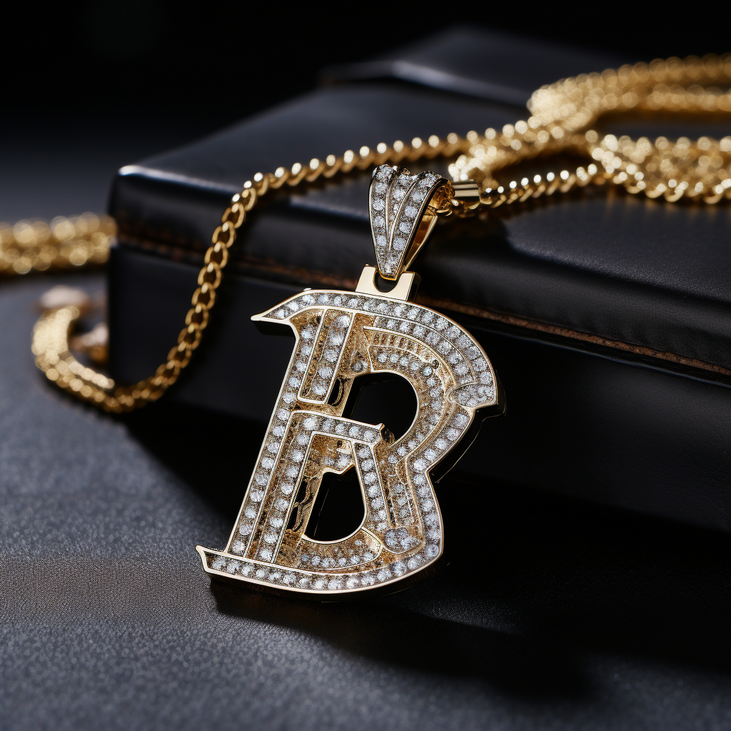 Shiny 8k Iced Out Necklace Pendant with BF