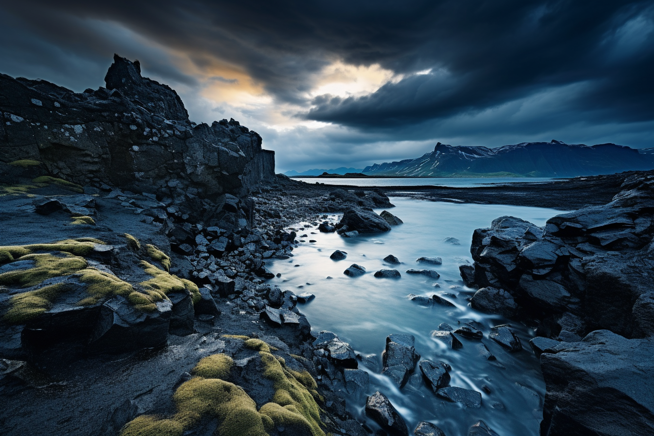 Breathtaking Icelandic Seascape at Blue Lagoon