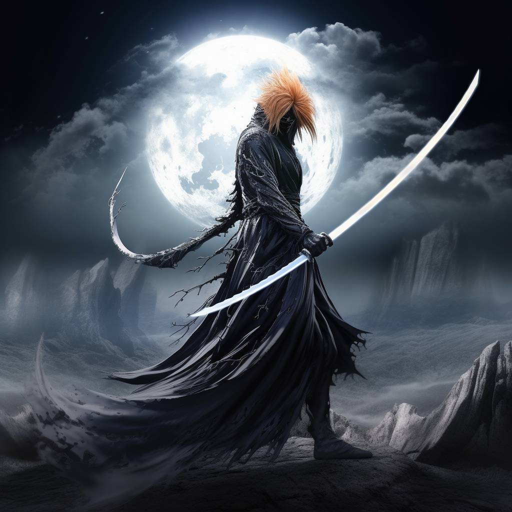 Realistic image of Kurosaki Ichigo in Final Getsuga Tensho