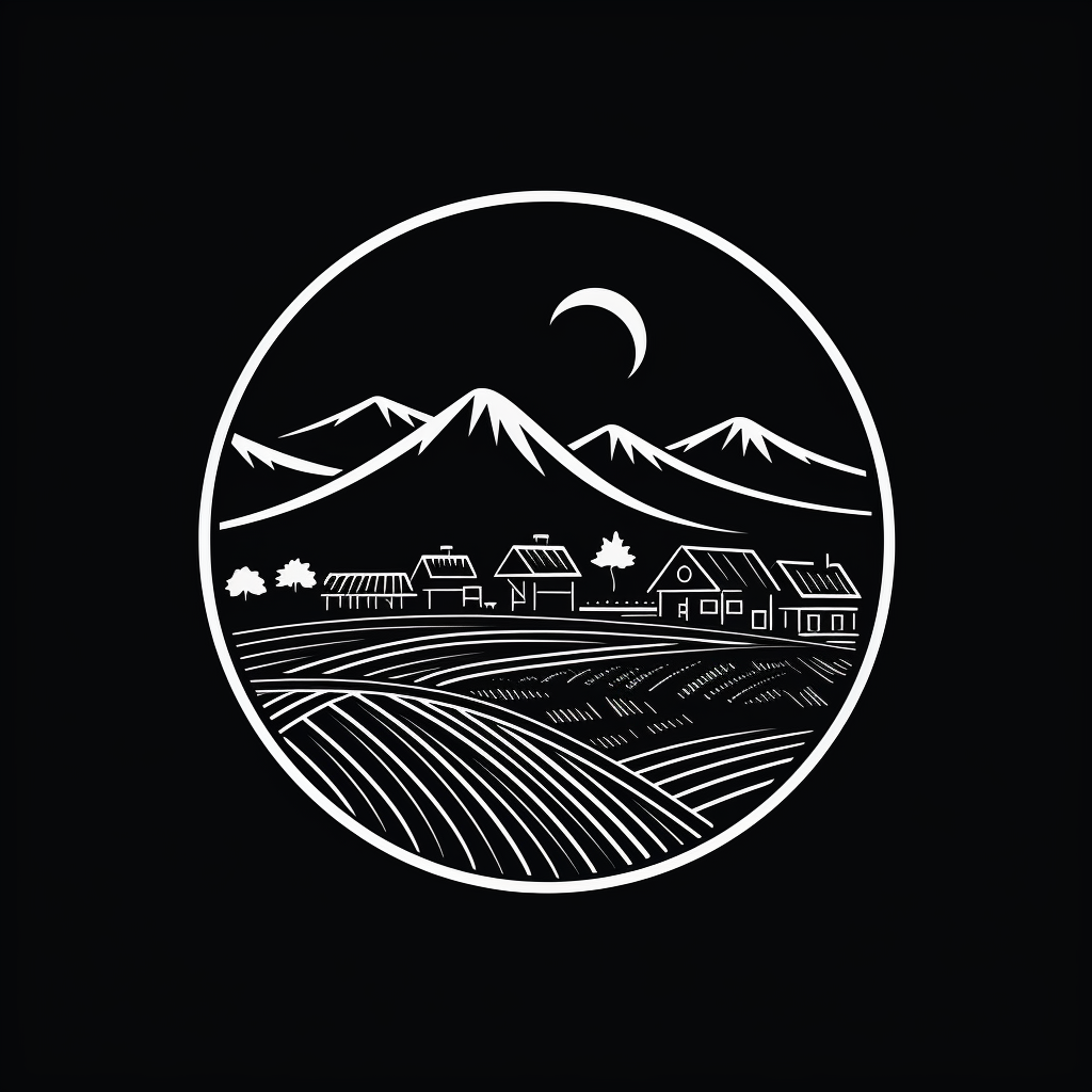 Icon Farm Logo Outline Black White