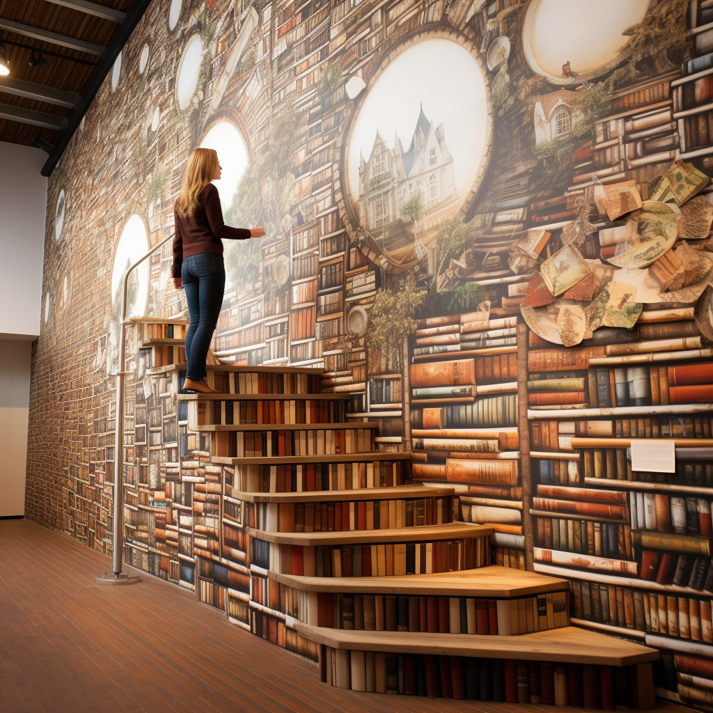 Unique building made of books