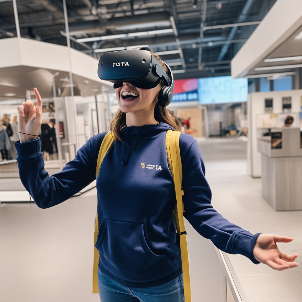 Person exploring IKEA with Oculus Quest 3