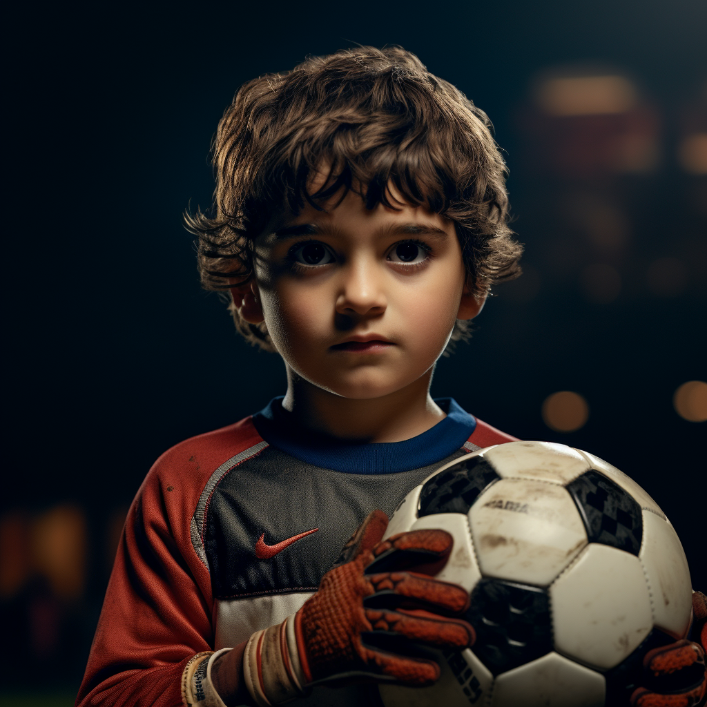 Iker Casillas in Nike football boots as a cute kid