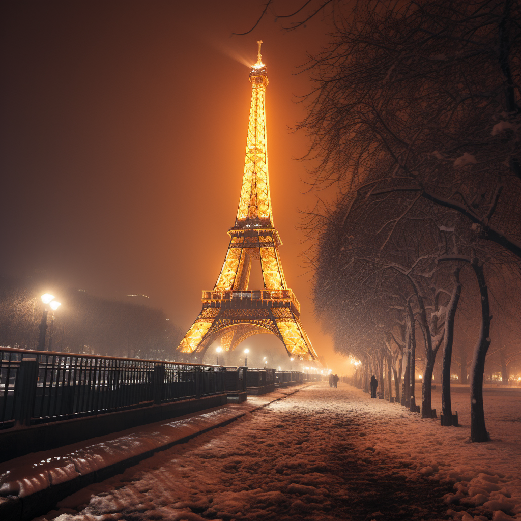 Stunning Eiffel Tower Night View