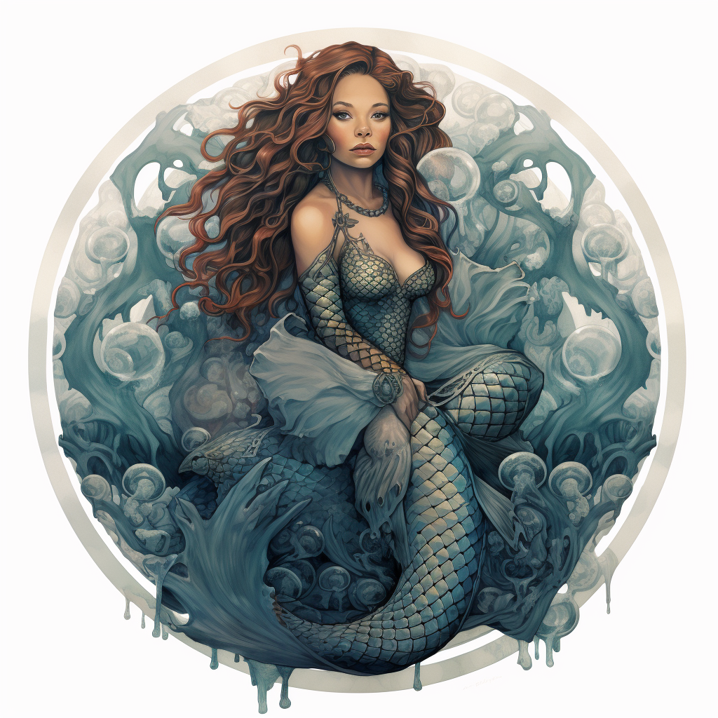 Beautiful mermaid with enchanting full body scales