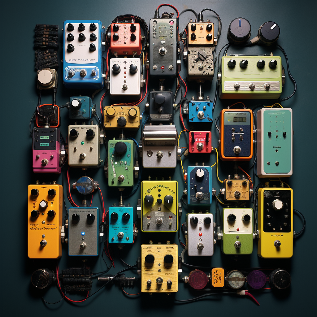 Innovative imaginary guitar pedals