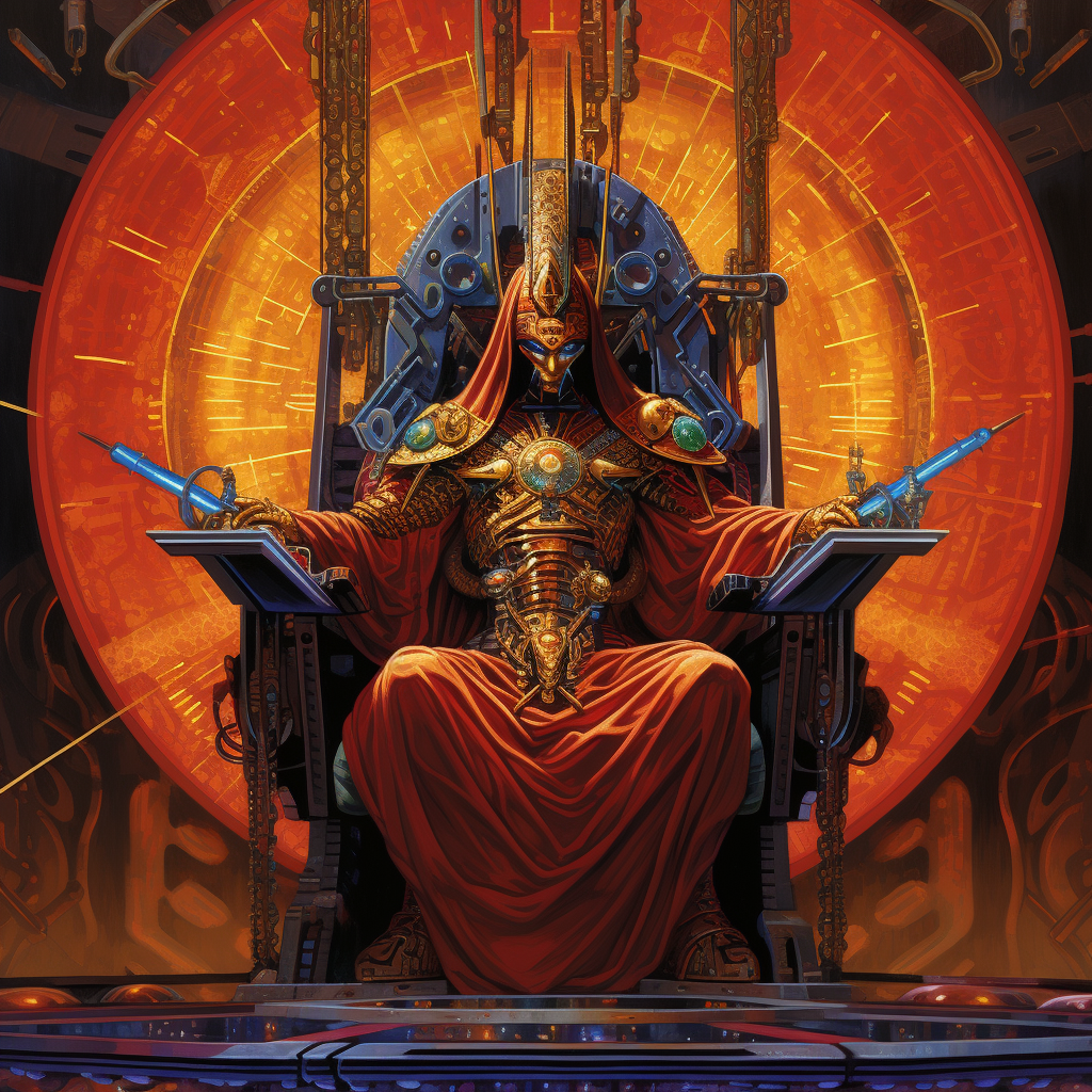 Immortal Autarch Emperor on High-Tech Throne