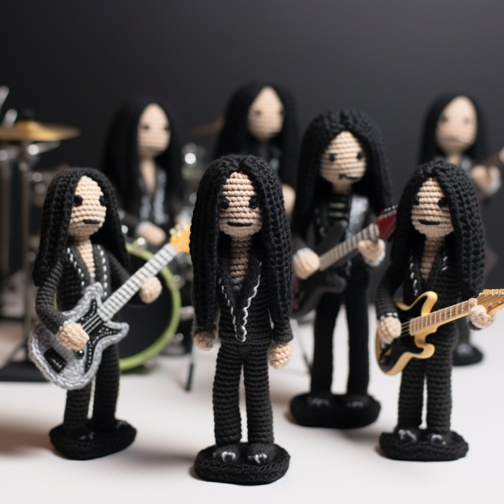 Crochet figurine of Immortal band