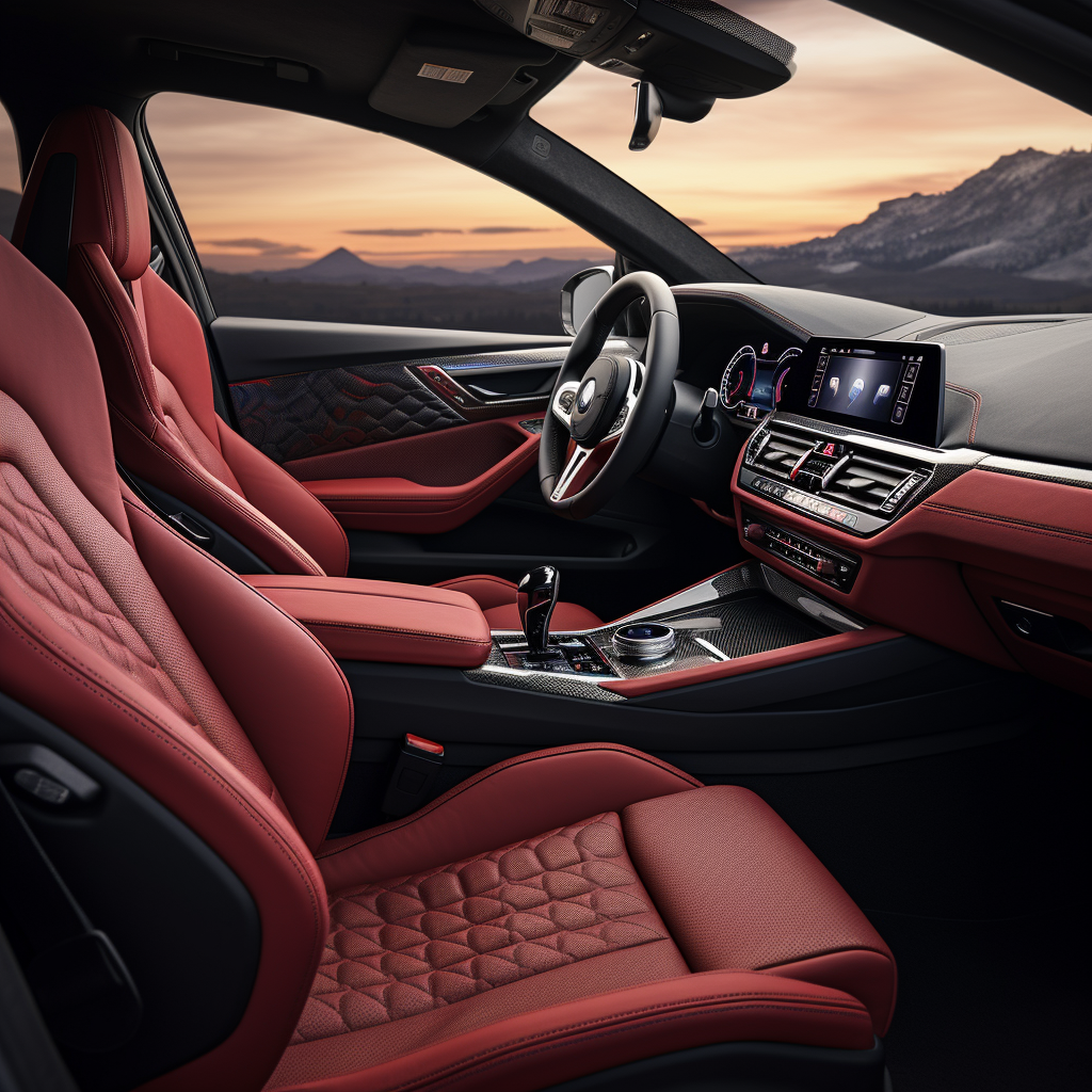 Luxurious Imola Red BMW M2 Interior