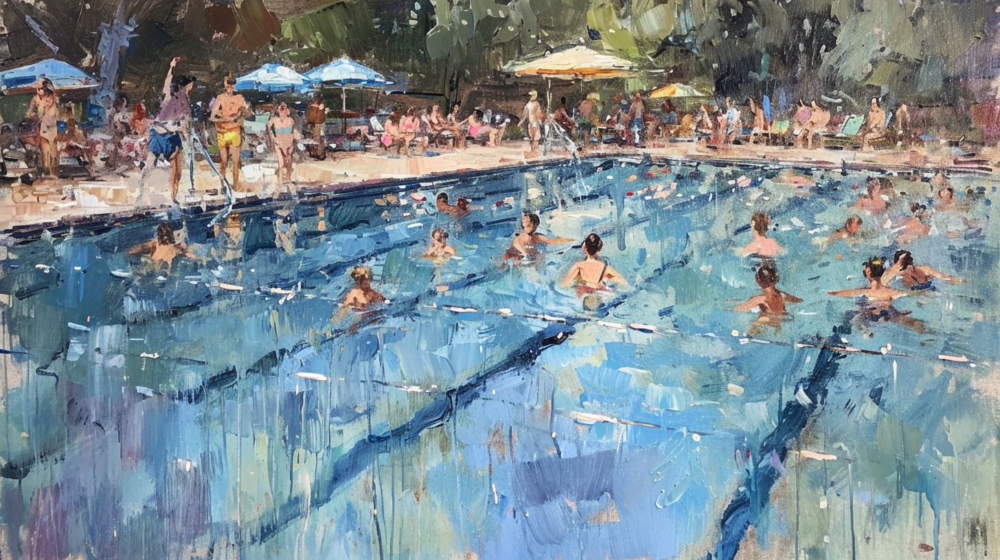 Impressionist Pool Painting