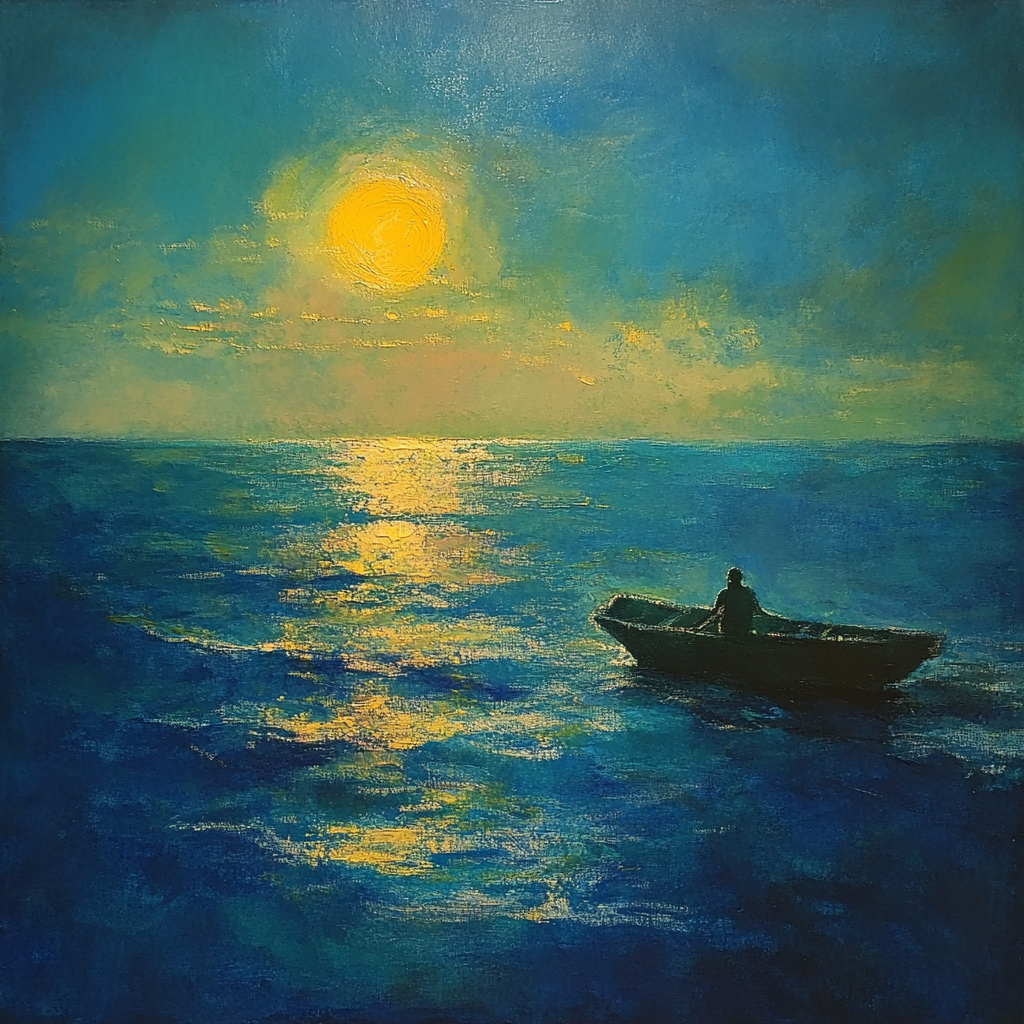 Impressionist Sea Caravel Horizon Sun