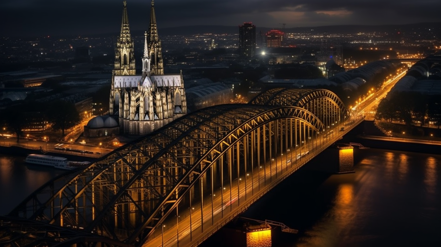 Impressive painting of Cologne's iconic landmarks