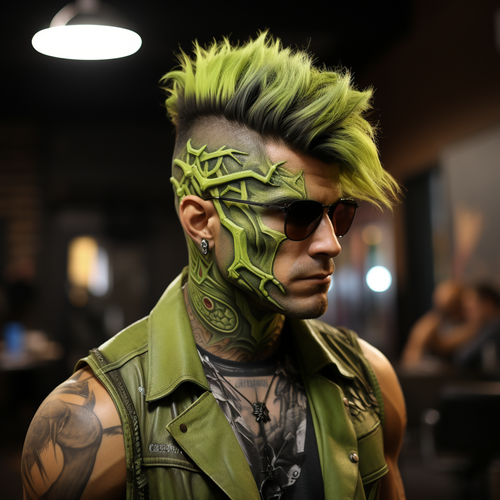 Mighty Hulk with a Stylish Short Mohawk