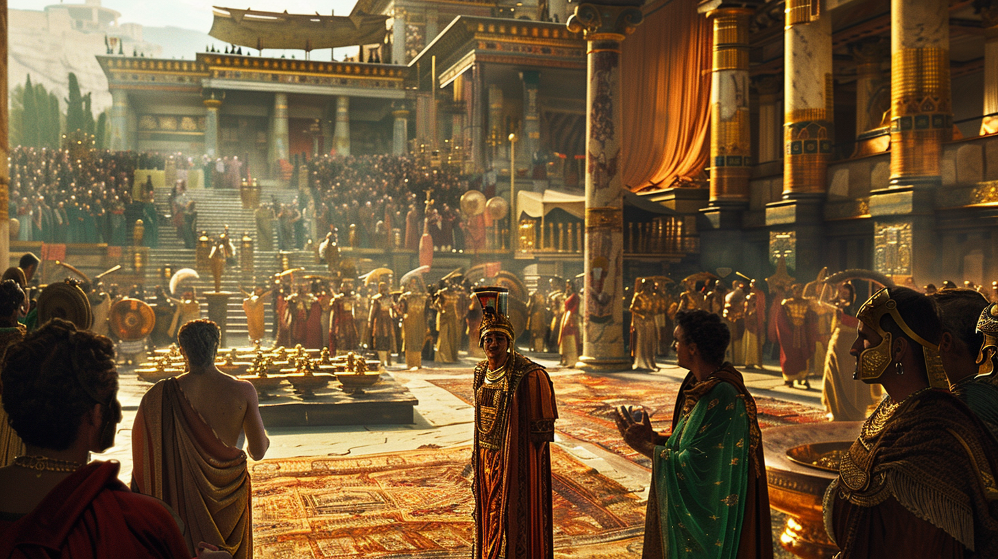 Epic Cleopatra Meeting Caesar Scene