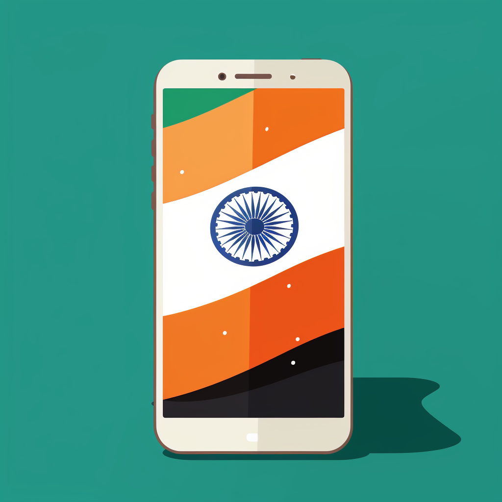 India Small Flag Mobile Fintech