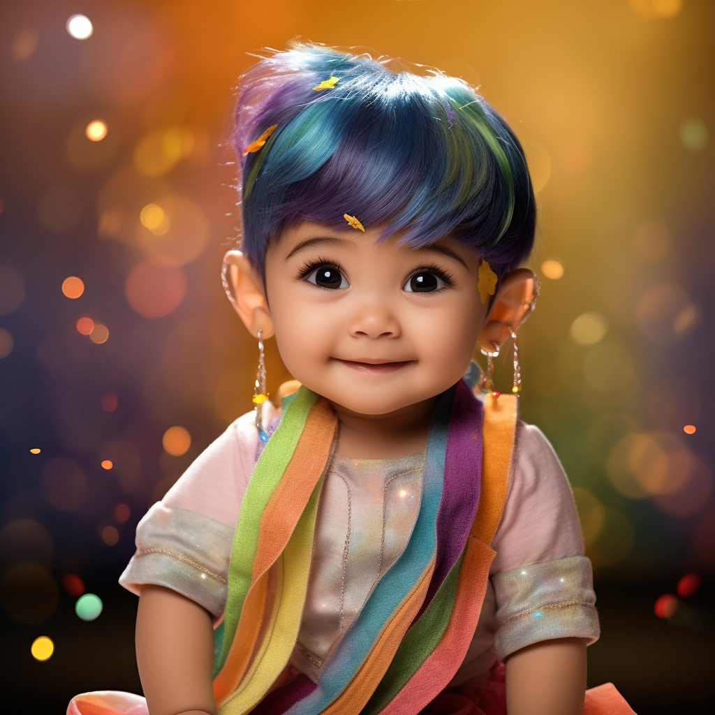 Cute Indian baby girl with hazel eyes