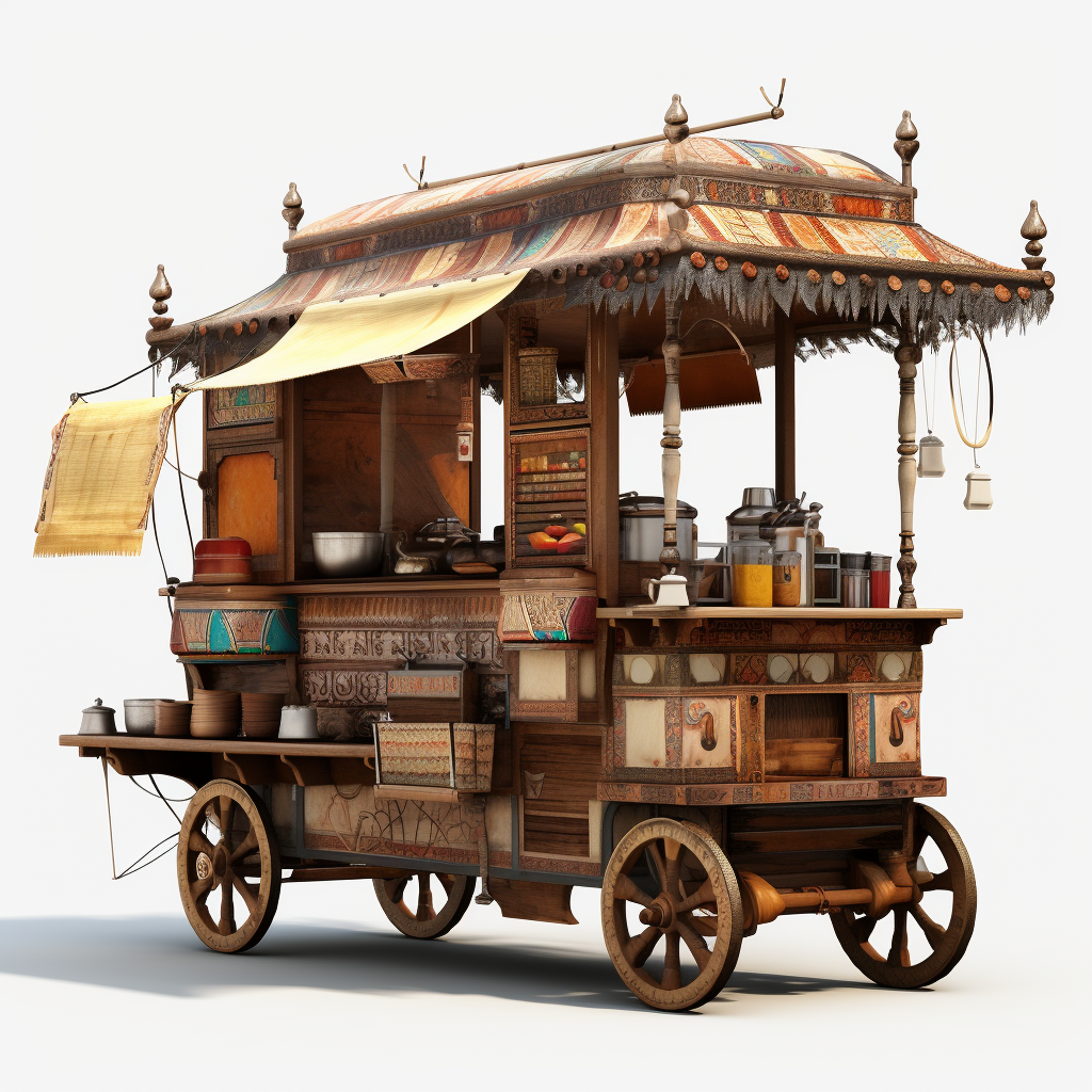 Front view of Indian Chai Cart