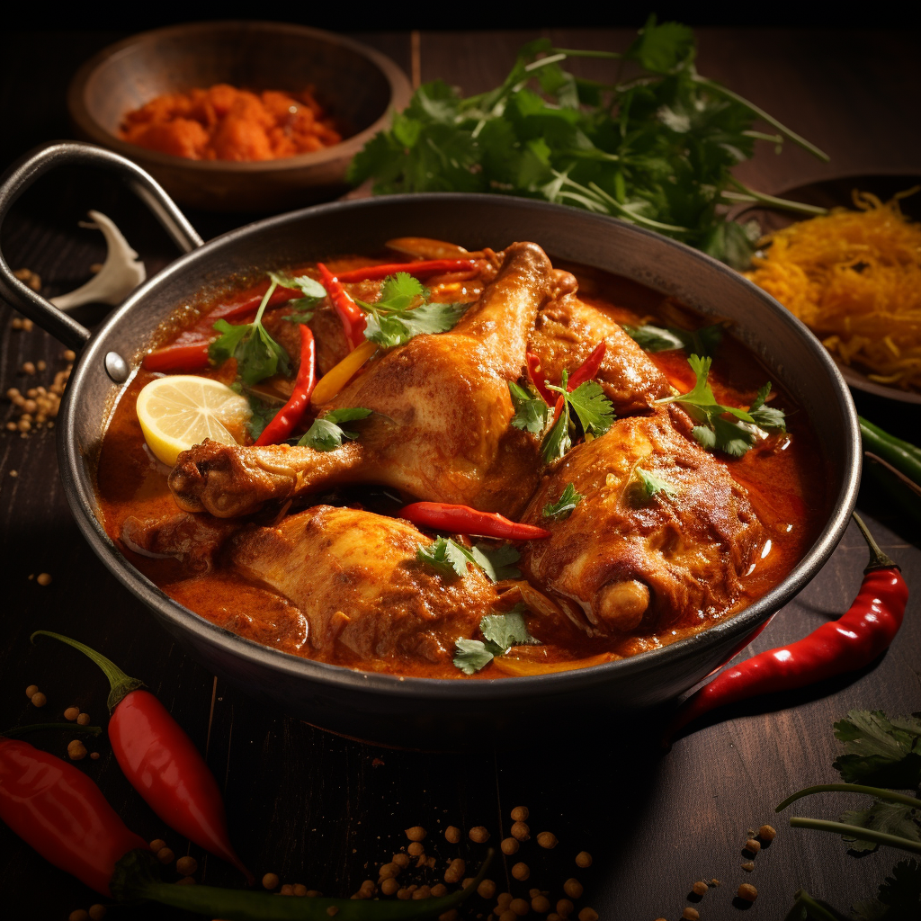 Indian chicken curry dish image