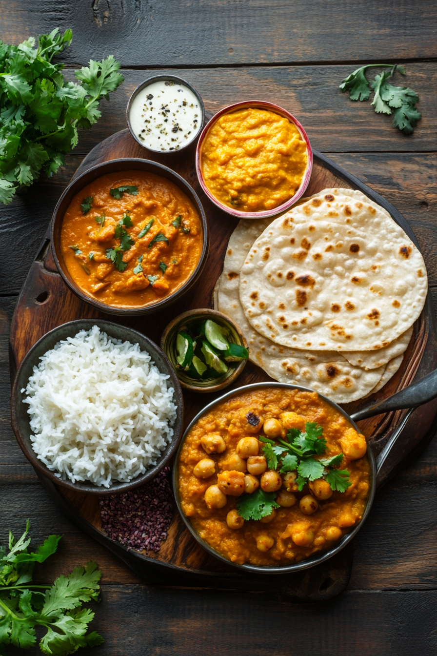 Indian Cookbook Food Background