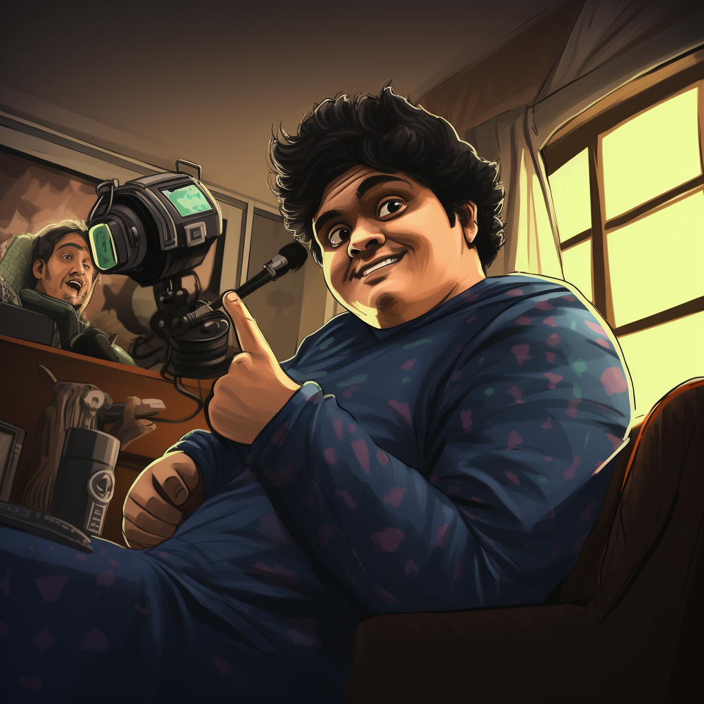 Indian creator shooing comedian Tanmay Bhatt