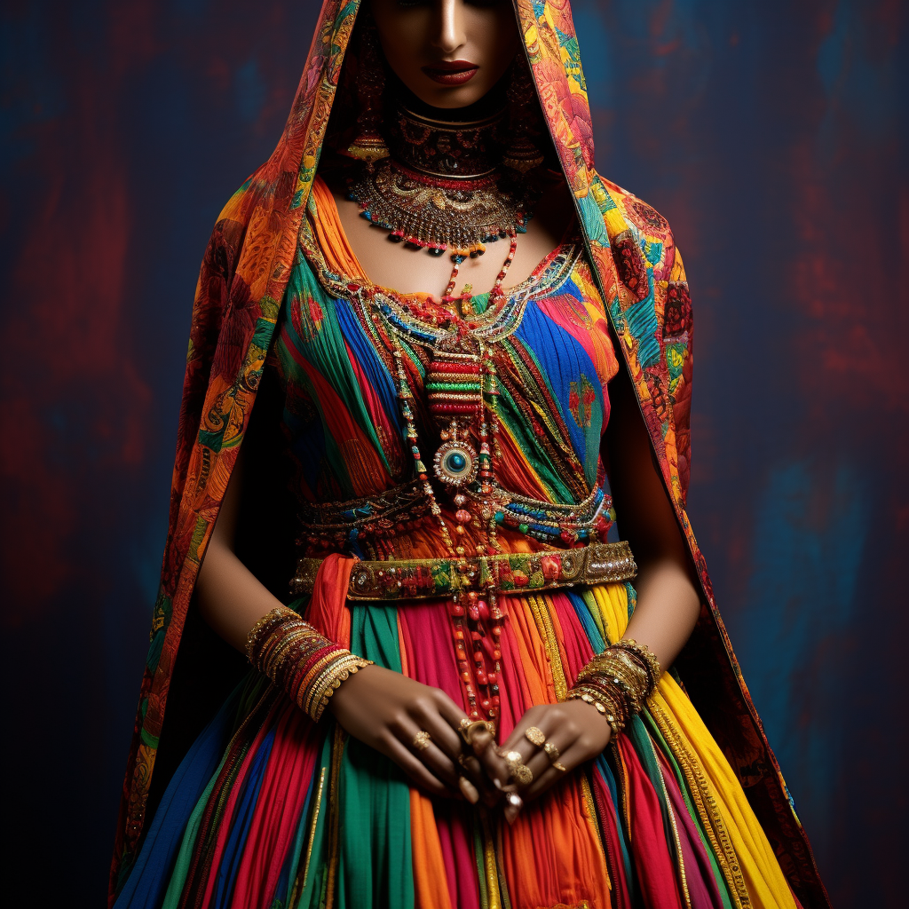 Colorful Indian Dress Fashion Mannequin