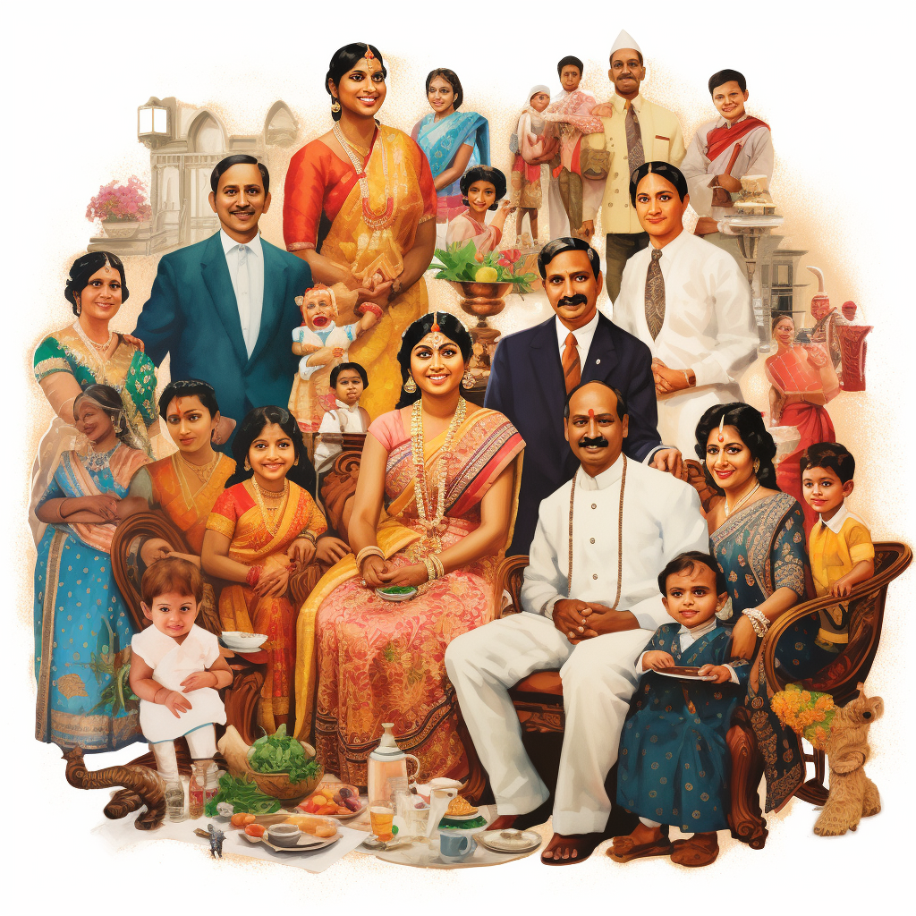 Indian Family Members Collage