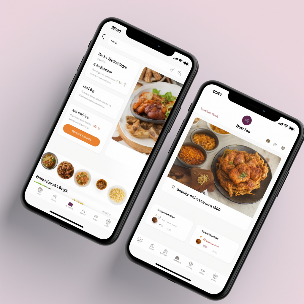 Alt Image Text: Indian food delivery application UI design