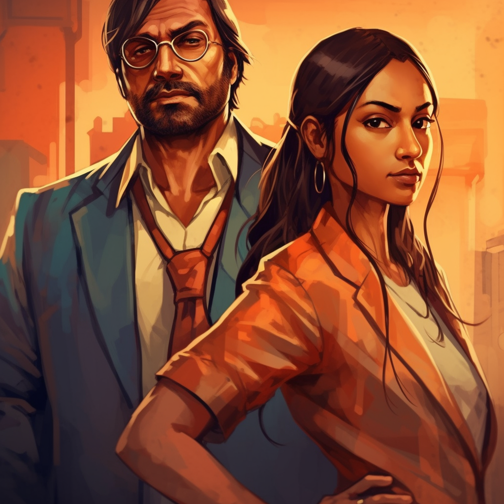 Indian gamer girl in GTA style artwork