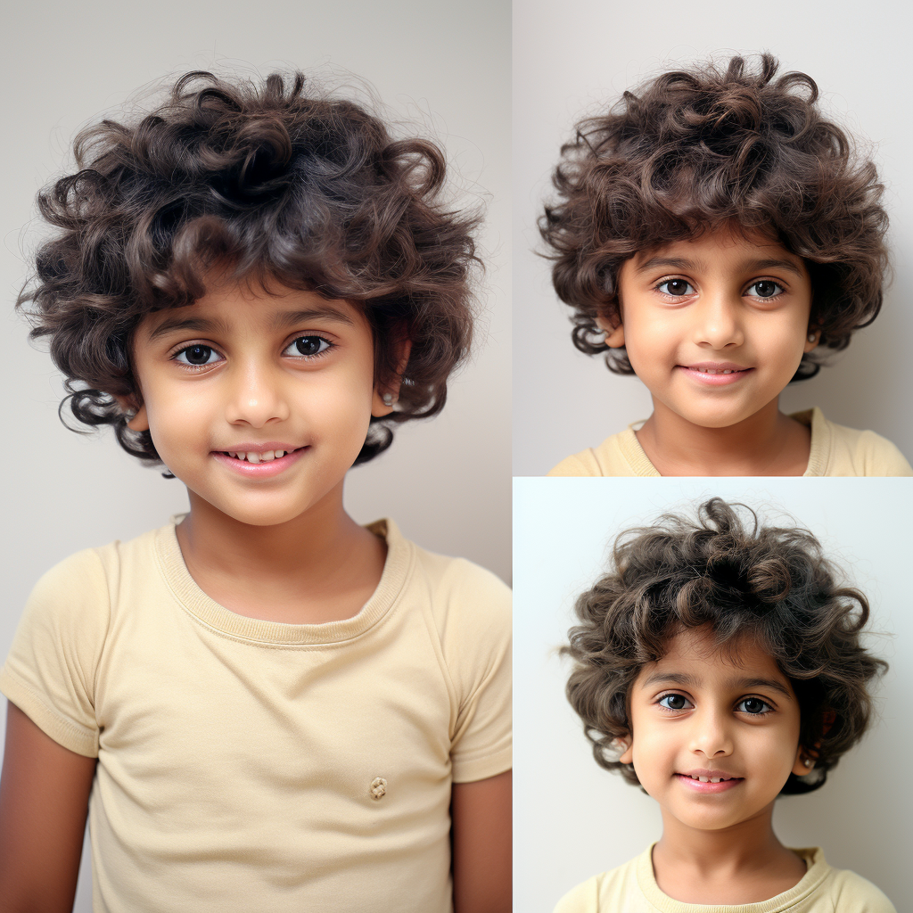 Indian girl's hair growth stages