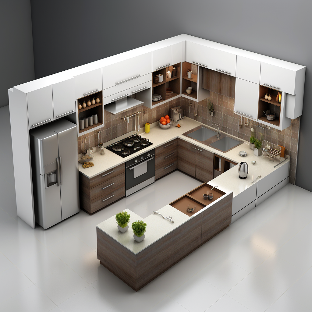 Indian household kitchen design