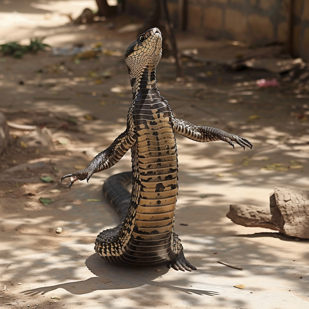 Indian King Cobra Dancing with Flute