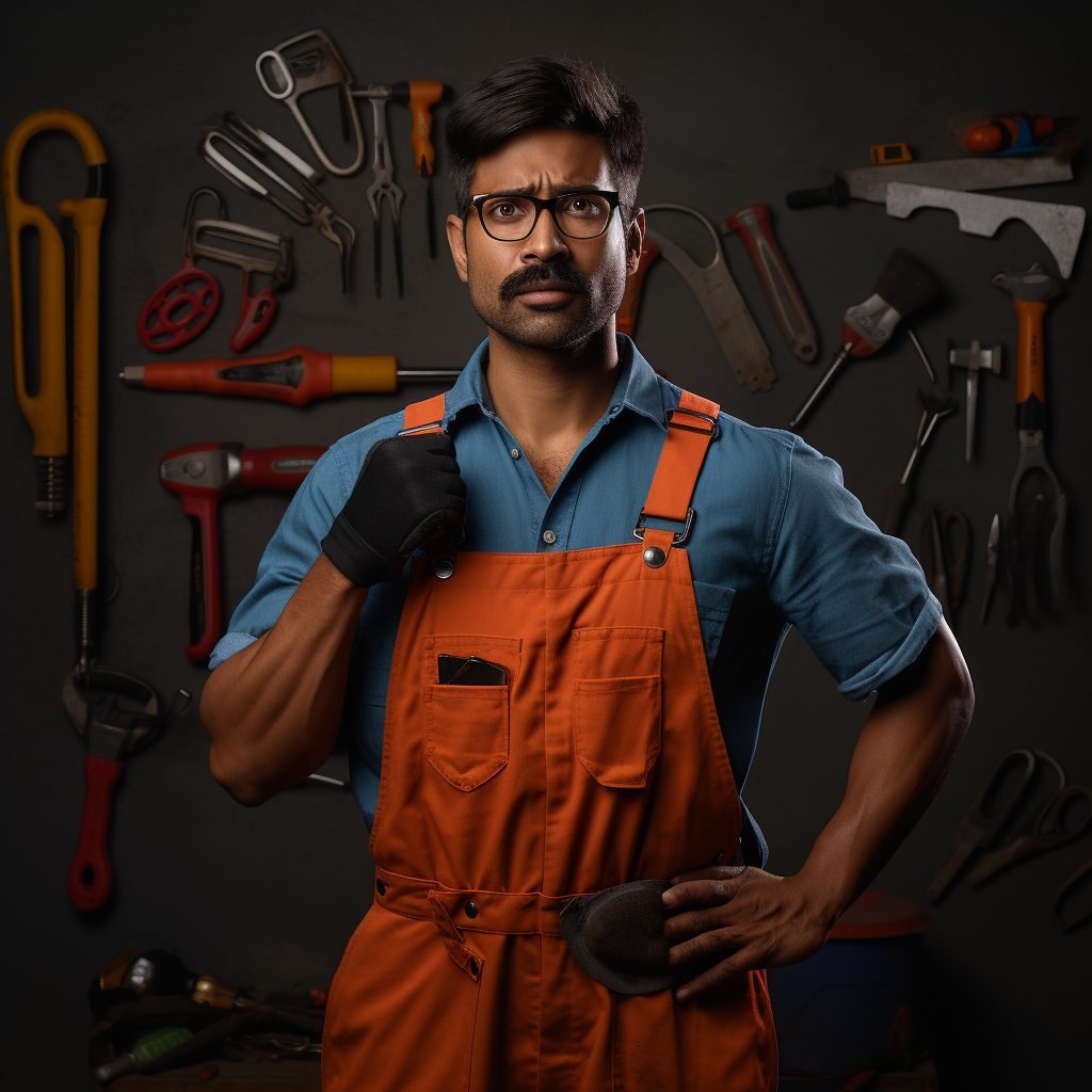 Indian Man with Glasses Handyman