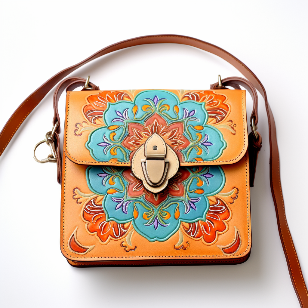 Indian Rangoli Leather Shoulder Bag