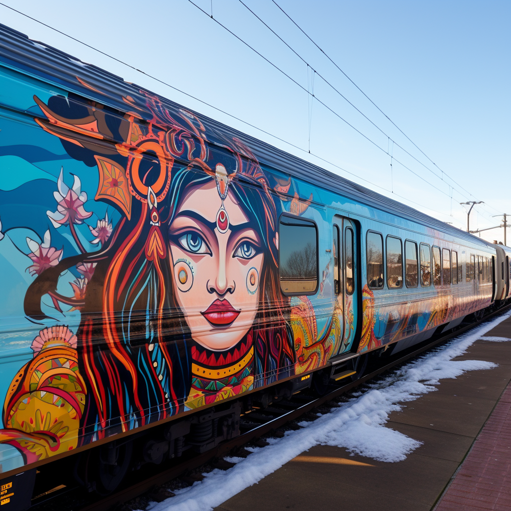 Indian train in Sweden showcasing cross-cultural encounters