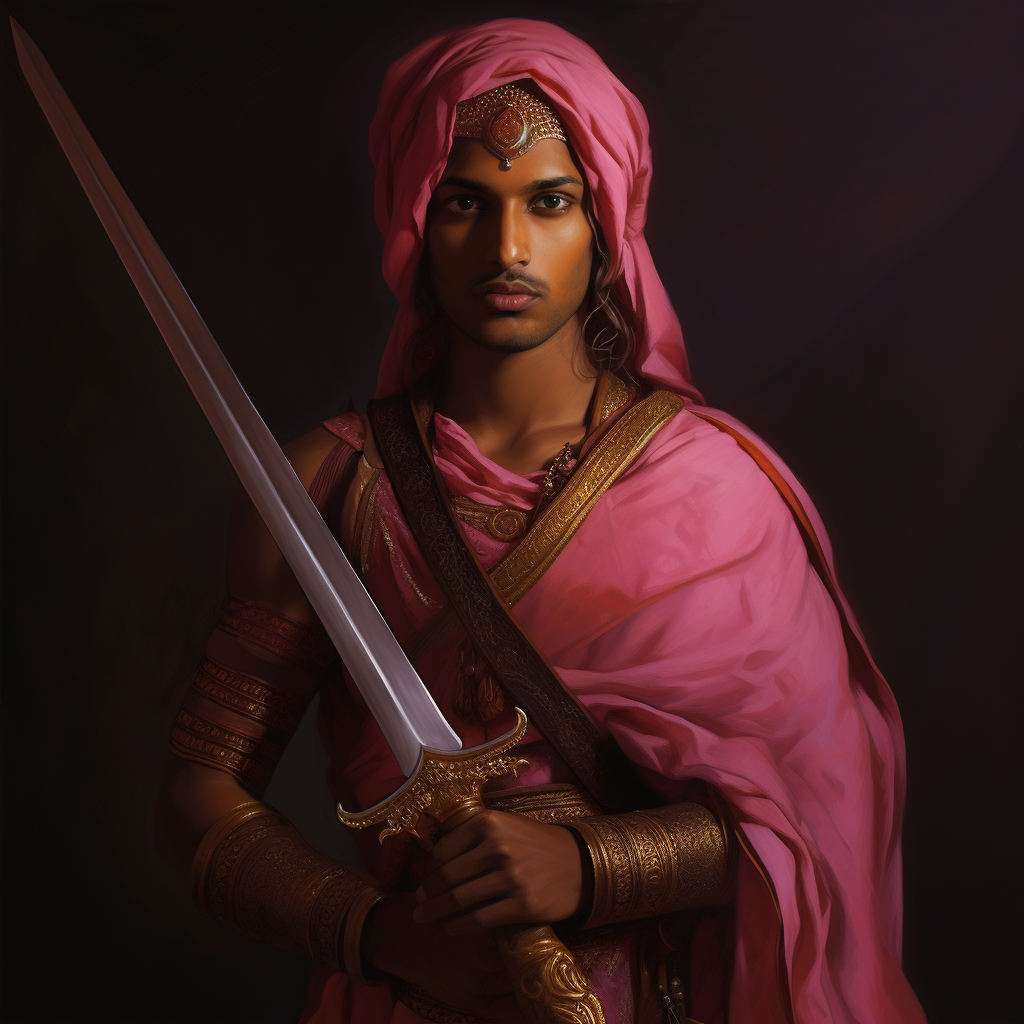 Indian warrior with sword