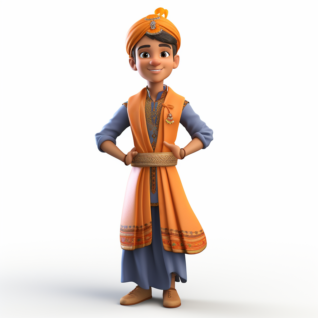 Smiling Indian man in traditional attire