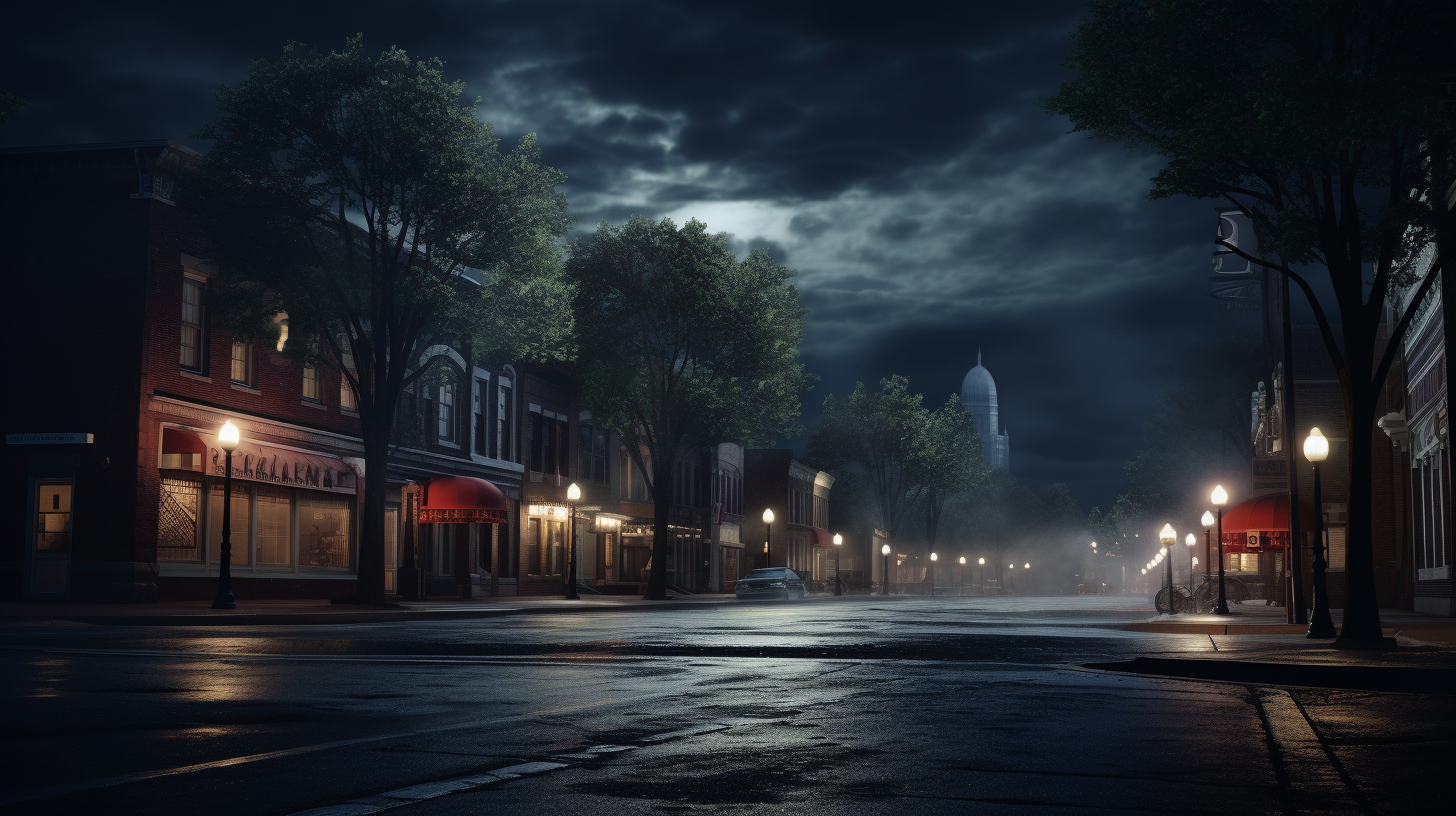 Enchanting Indiana City Night View