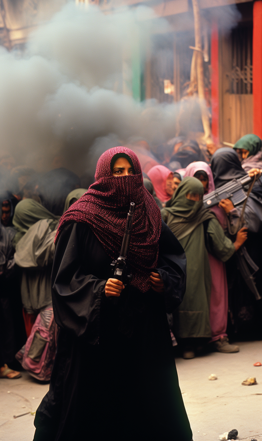 Protesters Clash with Police in the City