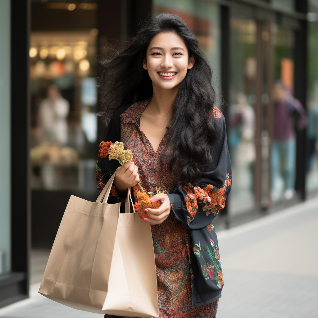 Indonesian Beautiful Woman with Gorgeous Smile