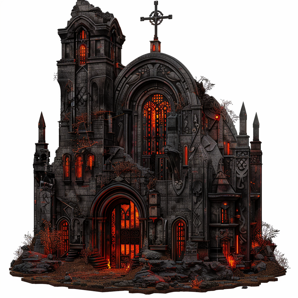 Industrial Church Map Horror Style