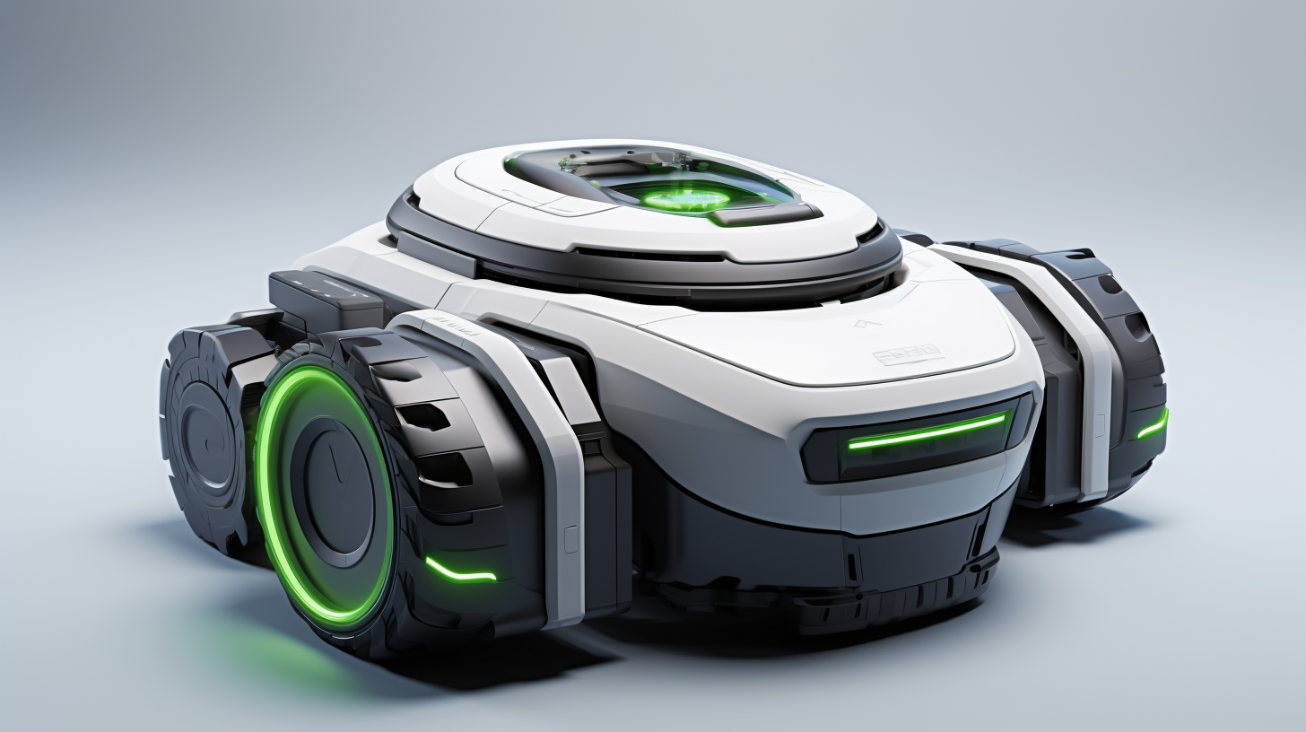 Realistic industrial robot vacuum cleaner