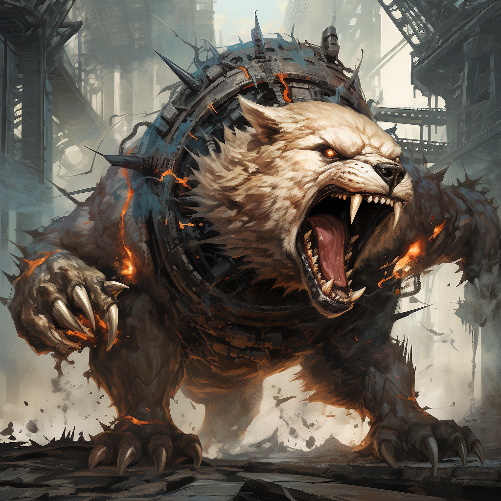 Wild Roar in Industrial Setting