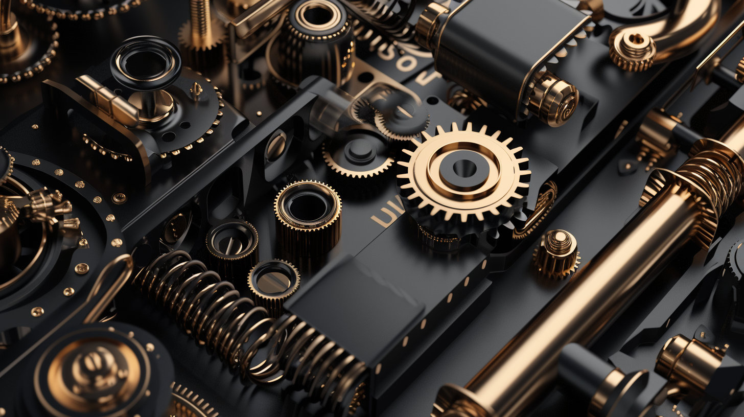 Black and gold industrial design